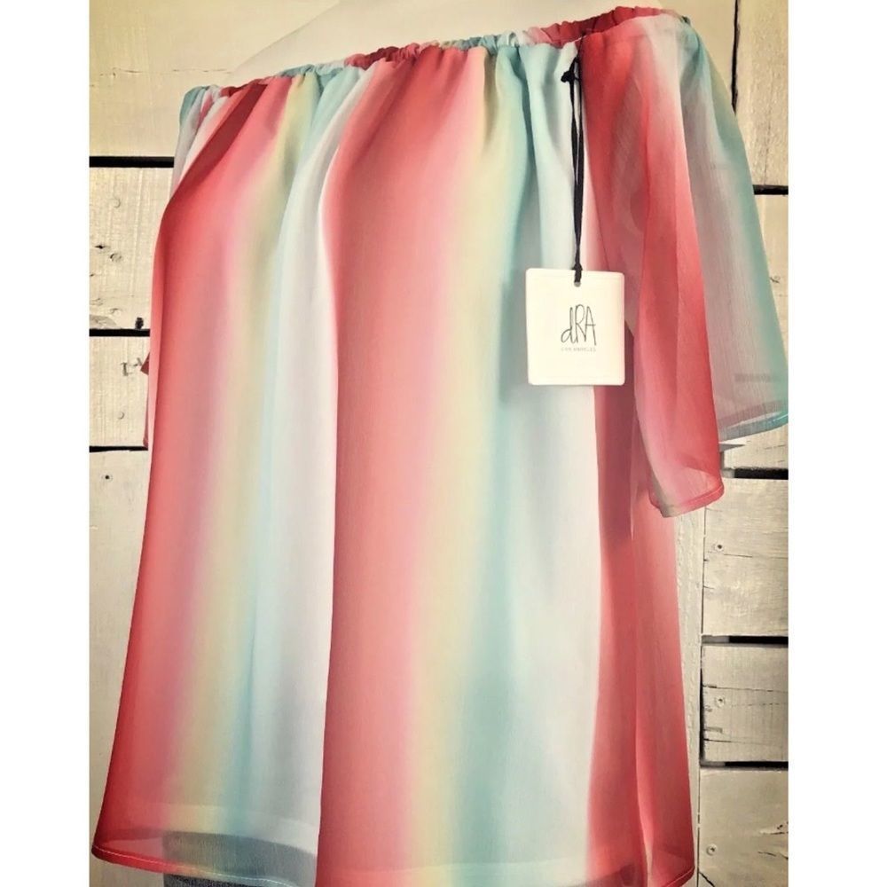 Anthropologie dRA Sheer Artful Blouse NWT S